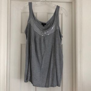 Cotton sequined tank top